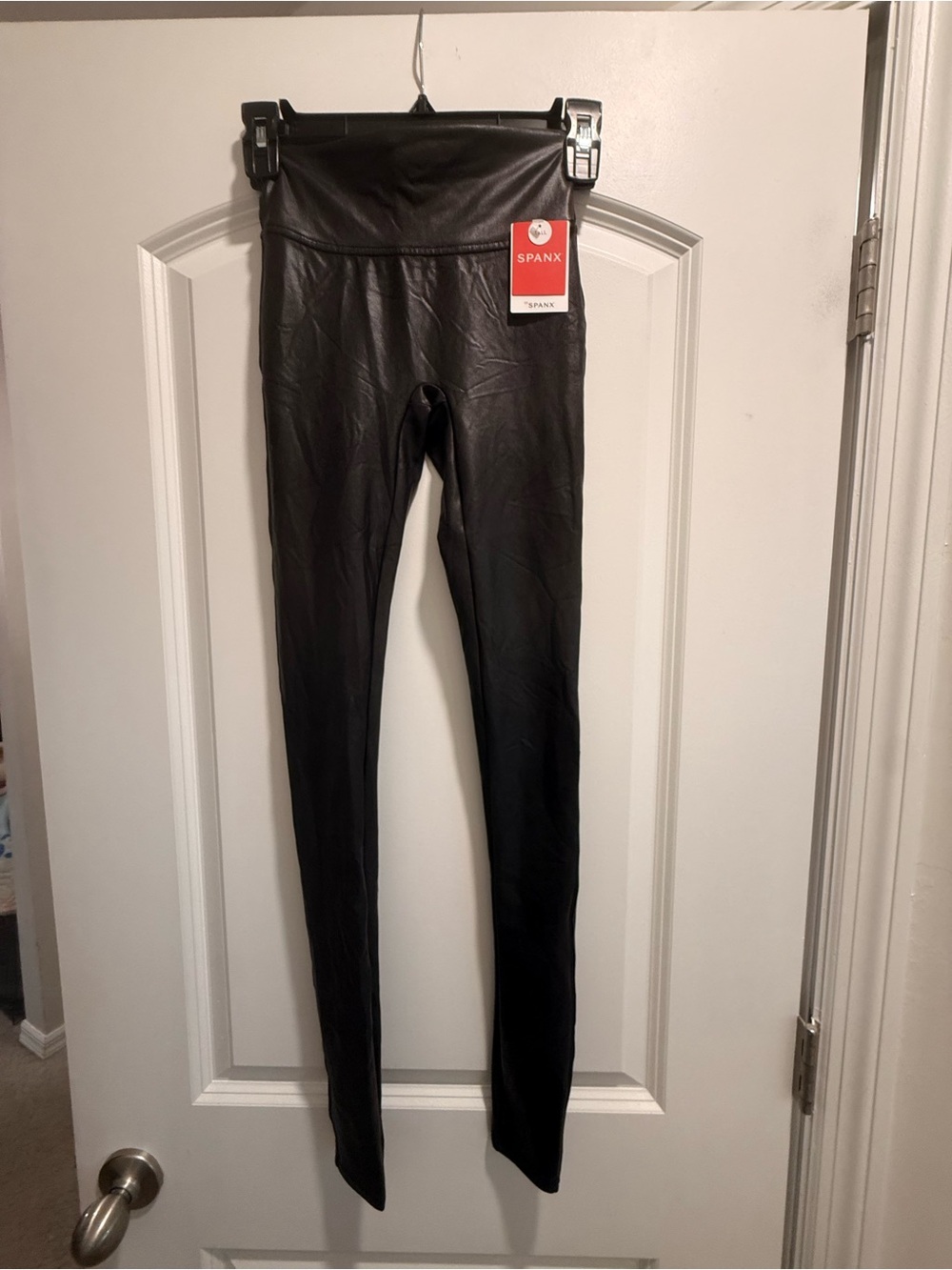 SPANX Faux Leather Leggings in Black